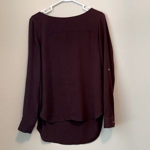 Maroon Long Sleeve Blouse